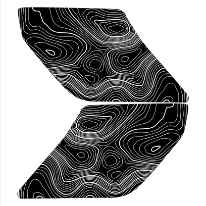 Topo Interior Sun Visor Overlays (Printed Series) - 2021+ Bronco (with Homelink)