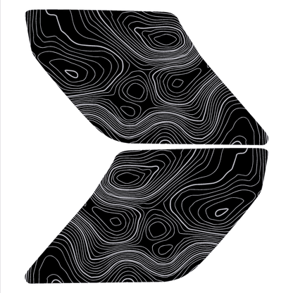 Topo Interior Lower Front Door Card Insert Overlays (Printed Series) - 2021+ Bronco 4 Door