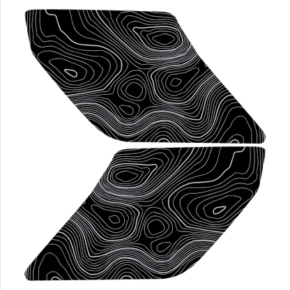 Topo Interior Sun Visor Overlays (Printed Series) - 2021+ Bronco (with Homelink)