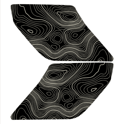 Topo Interior Lower Front Door Card Insert Overlays (Printed Series) - 2021+ Bronco 4 Door