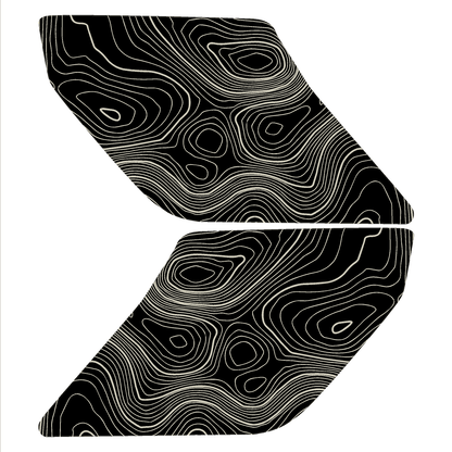 Topo Interior Sun Visor Overlays (Printed Series) - 2021+ Bronco (with Homelink)