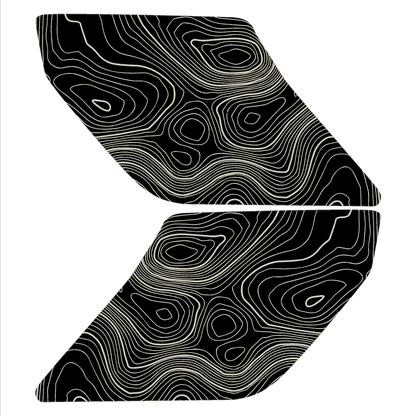 Topo Interior Sun Visor Overlays (Printed Series) - 2021+ Bronco (NO Homelink)