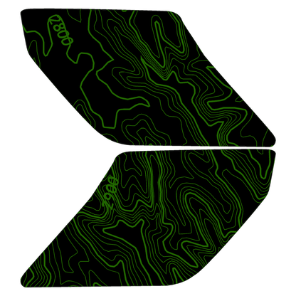 Topo Interior Sun Visor Overlays (Printed Series) - 2021+ Bronco (with Homelink)