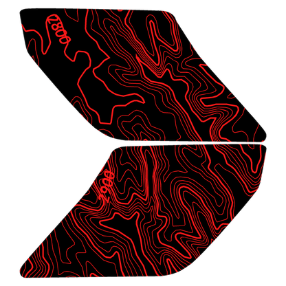 Topo Interior Sun Visor Overlays (Printed Series) - 2021+ Bronco (with Homelink)