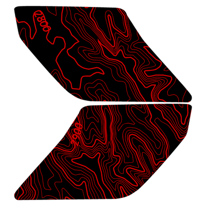 Topo Interior Lower Front Door Card Insert Overlays (Printed Series) - 2021+ Bronco 4 Door