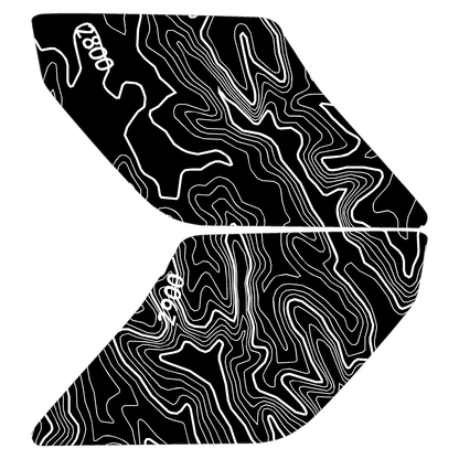 Topo Interior Sun Visor Overlays (Printed Series) - 2021+ Bronco (NO Homelink)