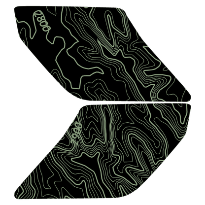 Topo Interior Sun Visor Overlays (Printed Series) - 2021+ Bronco (NO Homelink)