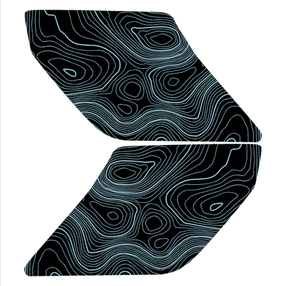 Topo Interior Sun Visor Overlays (Printed Series) - 2021+ Bronco (NO Homelink)