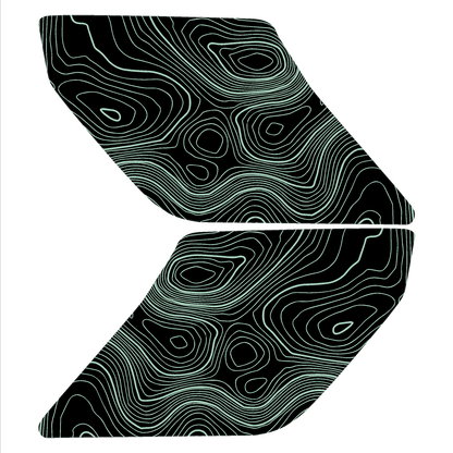 Topo Interior Sun Visor Overlays (Printed Series) - 2021+ Bronco (with Homelink)