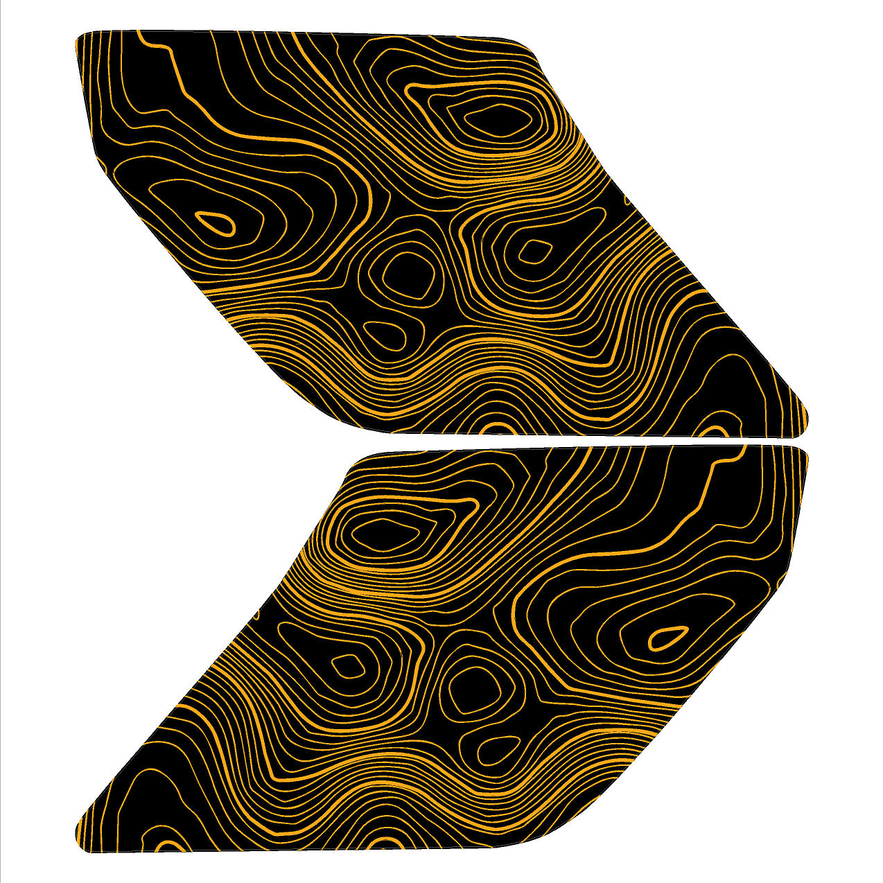 Topo Interior Lower Front Door Card Insert Overlays (Printed Series) - 2021+ Bronco 4 Door - Speedlogix