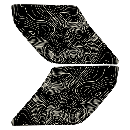 Topo Interior Lower Front Door Card Insert Overlays (Printed Series) - 2021+ Bronco 4 Door - Speedlogix