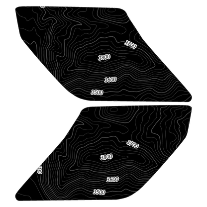 Topo Interior Lower Front Door Card Insert Overlays (Printed Series) - 2021+ Bronco 4 Door - Speedlogix