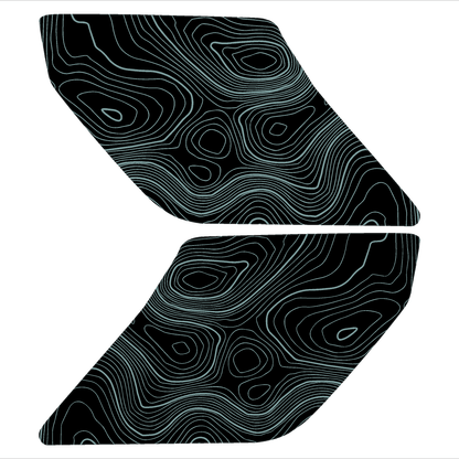 Topo Interior Lower Front Door Card Insert Overlays (Printed Series) - 2021+ Bronco 4 Door - Speedlogix