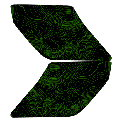 Topo Interior Sun Visor Overlays (Printed Series) - 2021+ Bronco (with Homelink) - Speedlogix