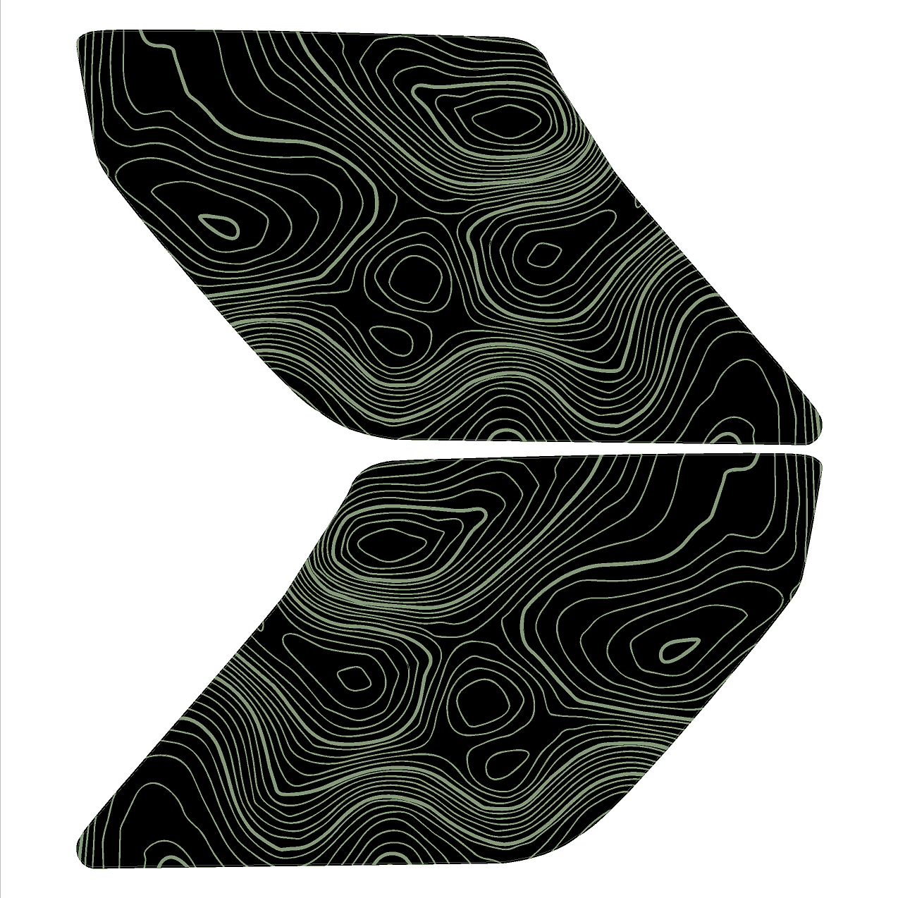 Topo Interior Sun Visor Overlays (Printed Series) - 2021+ Bronco (with Homelink) - Speedlogix