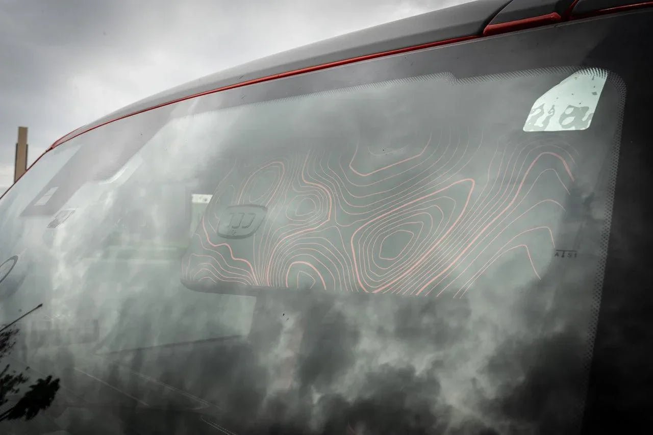 Topo Interior Sun Visor Overlays (Printed Series) - 2021+ Bronco (with Homelink) - Speedlogix