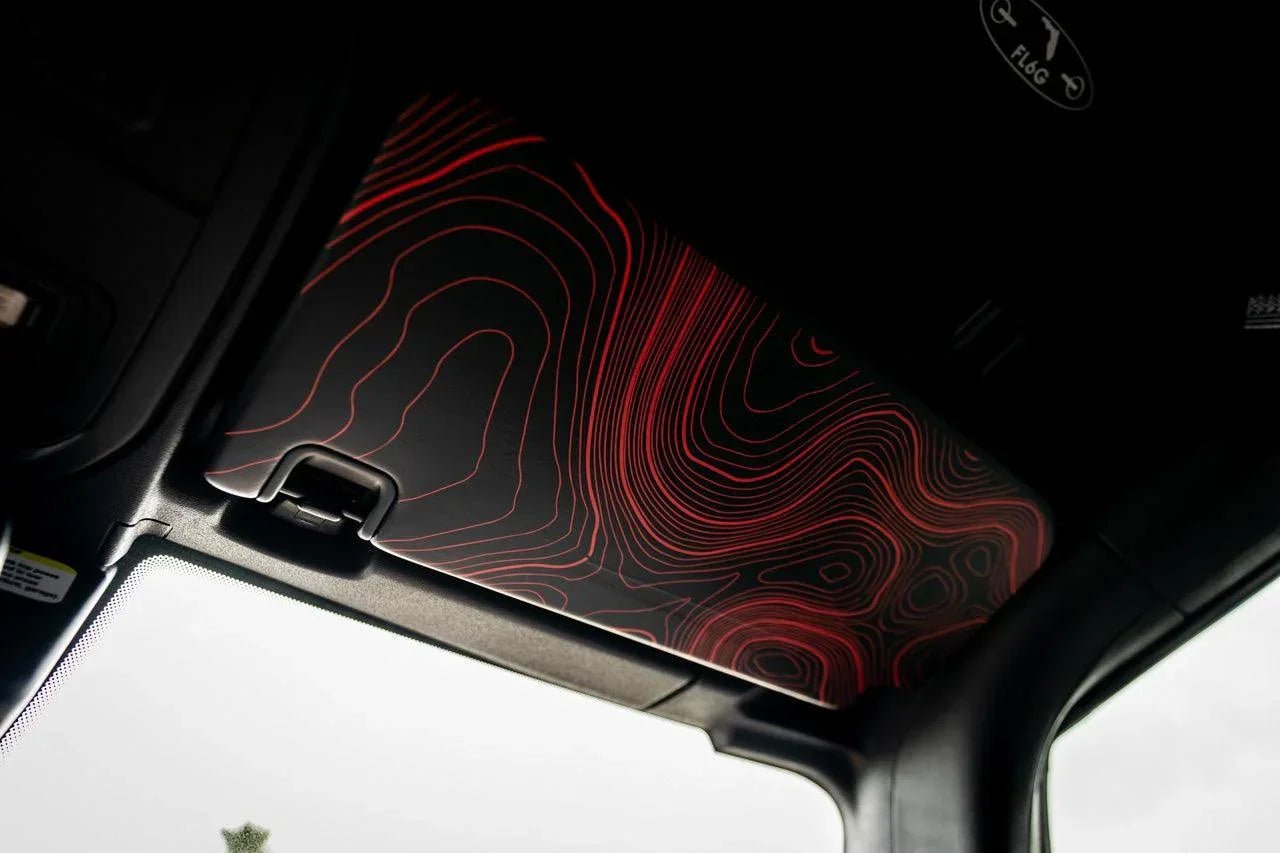 Topo Interior Sun Visor Overlays (Printed Series) - 2021+ Bronco (with Homelink) - Speedlogix