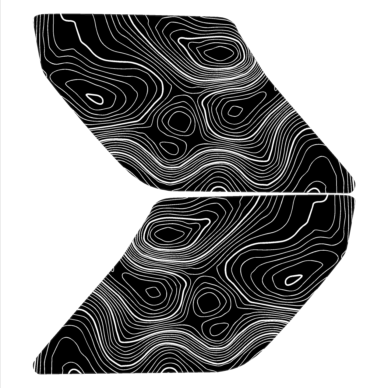 Topo Interior Sun Visor Overlays (Printed Series) - 2021+ Bronco (with Homelink) - Speedlogix