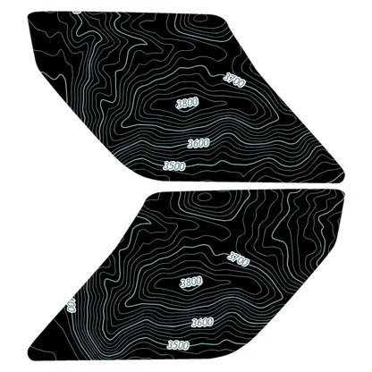 Topo Interior Sun Visor Overlays (Printed Series) - 2021+ Bronco (with Homelink) - Speedlogix