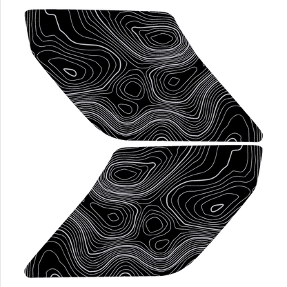 Topo Interior Sun Visor Overlays (Printed Series) - 2021+ Bronco (with Homelink) - Speedlogix