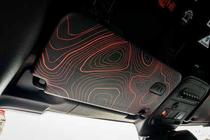 Topo Interior Sun Visor Overlays (Printed Series) - 2021+ Bronco (with Homelink) - Speedlogix
