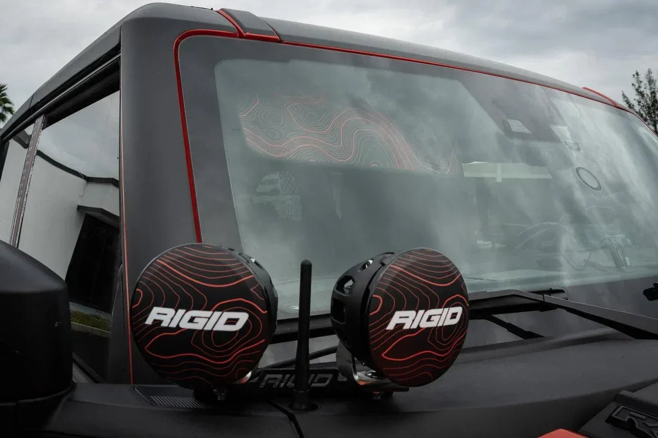 Topo Interior Sun Visor Overlays (Printed Series) - 2021+ Bronco (with Homelink) - Speedlogix