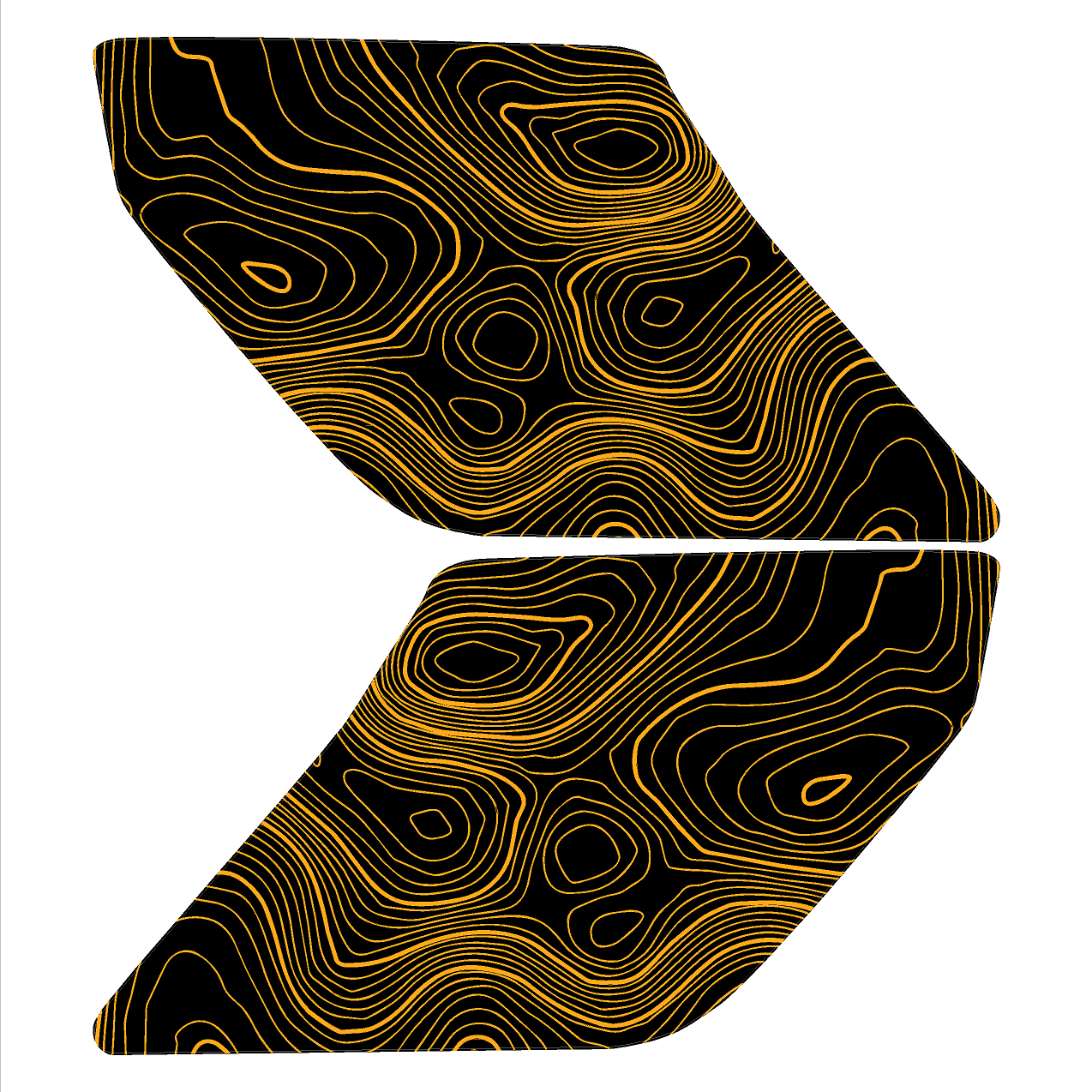 Topo Interior Sun Visor Overlays (Printed Series) - 2021+ Bronco (with Homelink) - Speedlogix