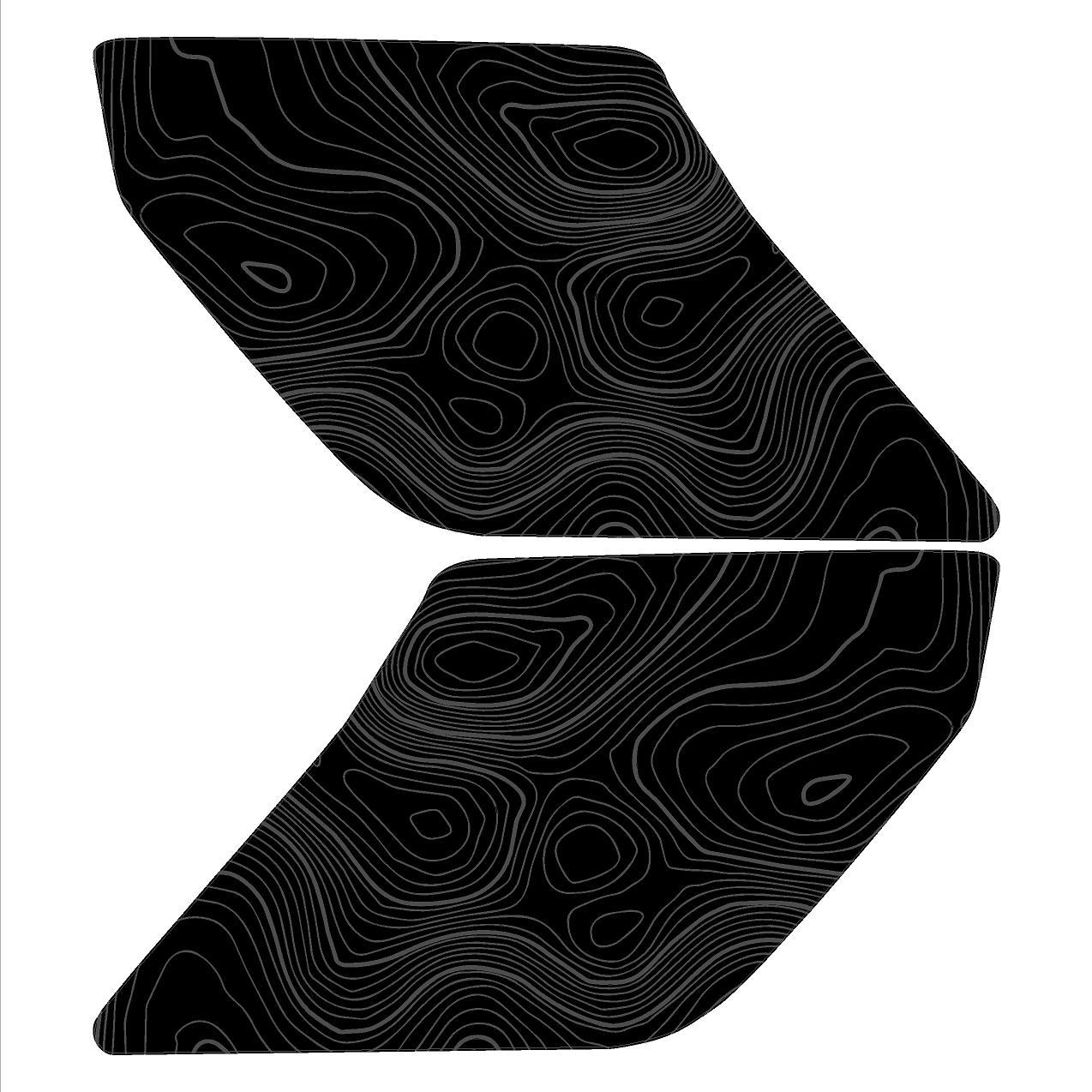 Topo Interior Sun Visor Overlays (Printed Series) - 2021+ Bronco (with Homelink) - Speedlogix