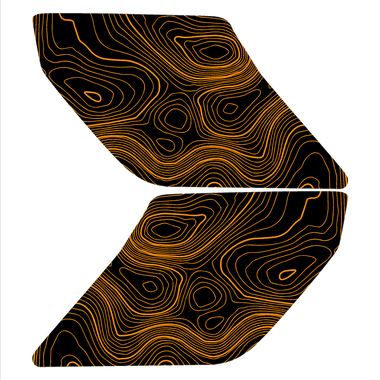 Topo Interior Sun Visor Overlays (Printed Series) - 2021+ Bronco (with Homelink) - Speedlogix