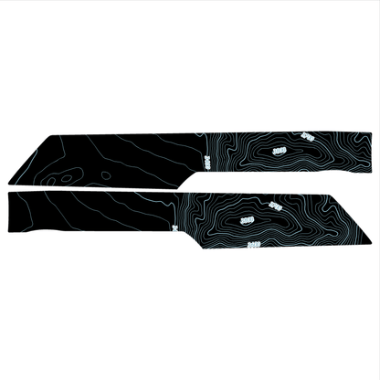 Topo Front Interior Upper Door Card Insert Overlays (Printed Series) - 2021+ Bronco 4 Door