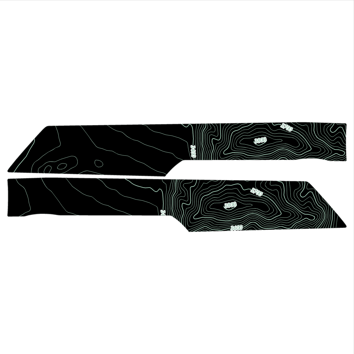 Topo Front Interior Upper Door Card Insert Overlays (Printed Series) - 2021+ Bronco 4 Door