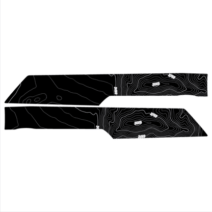 Topo Front Interior Upper Door Card Insert Overlays (Printed Series) - 2021+ Bronco 4 Door
