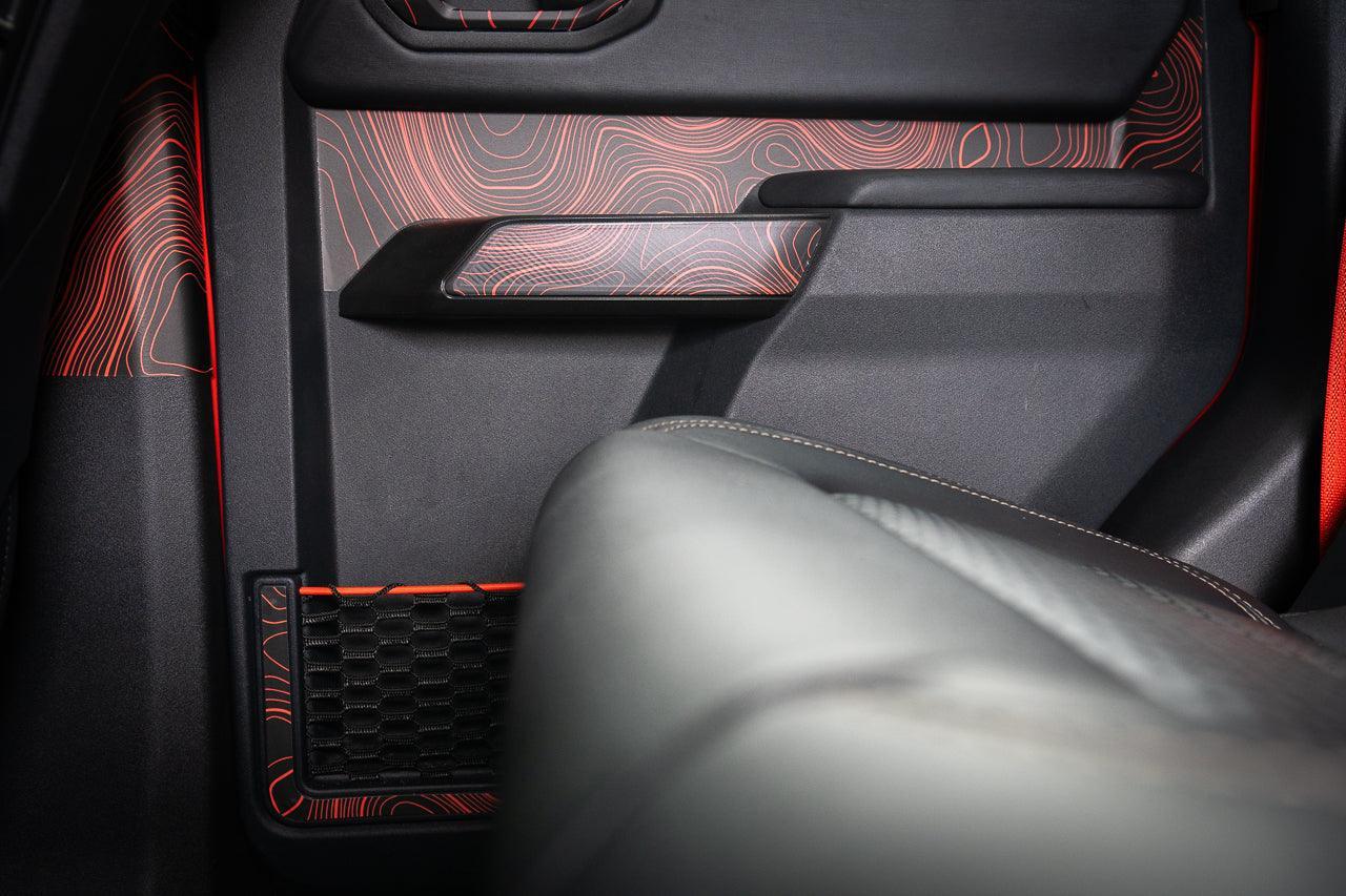 Topo Rear Door Net Trim Overlay Kit (Printed Series) - 2021+ Bronco - Speedlogix