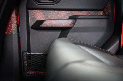 Topo Rear Door Net Trim Overlay Kit (Printed Series) - 2021+ Bronco - Speedlogix