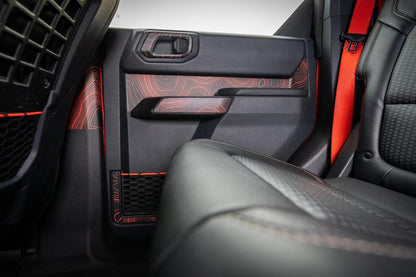 Topo Rear Door Net Trim Overlay Kit (Printed Series) - 2021+ Bronco - Speedlogix