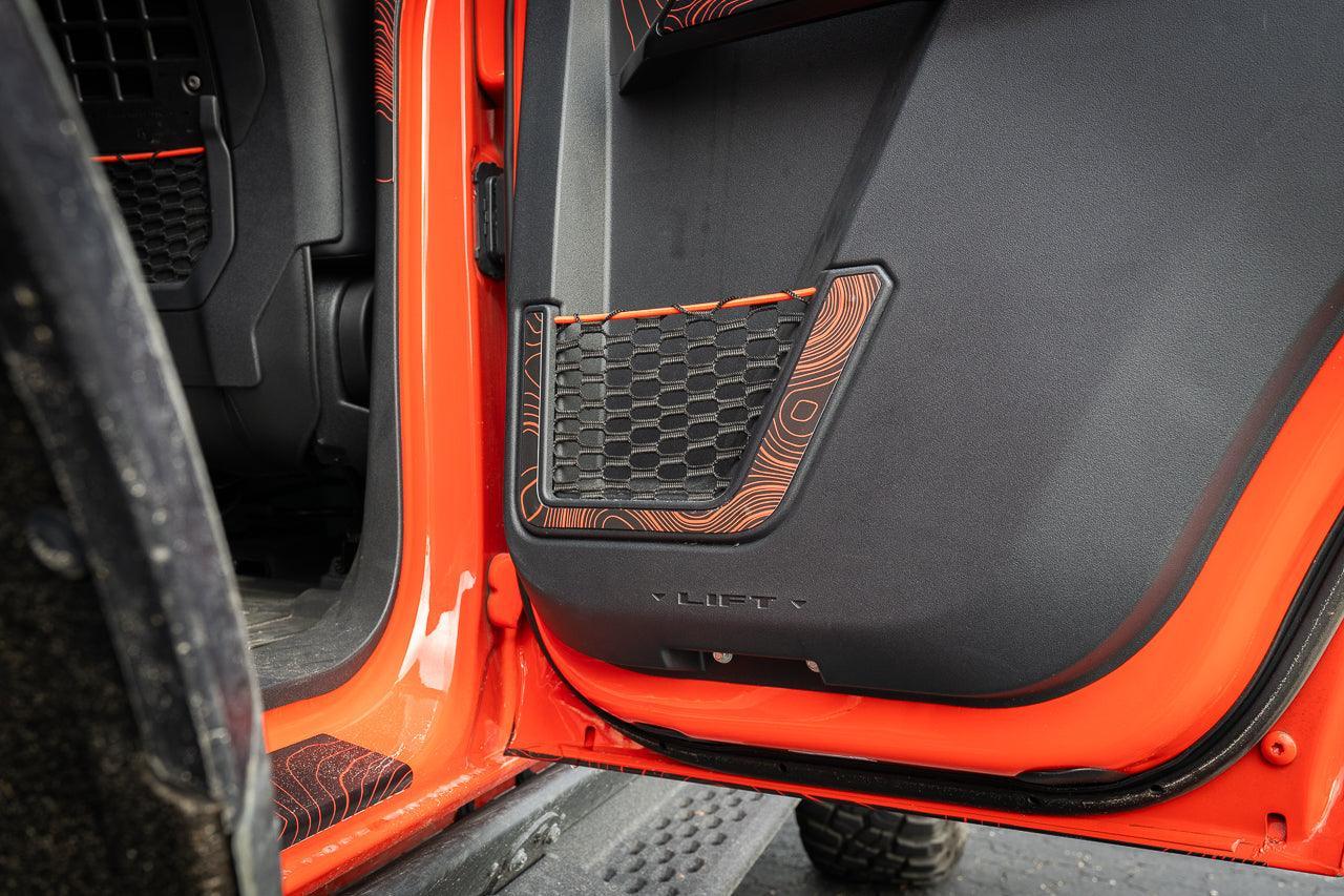 Topo Rear Door Net Trim Overlay Kit (Printed Series) - 2021+ Bronco - Speedlogix