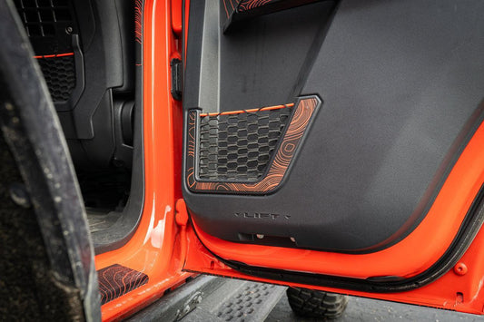 Topo Rear Door Net Trim Overlay Kit (Printed Series) - 2021+ Bronco - Speedlogix