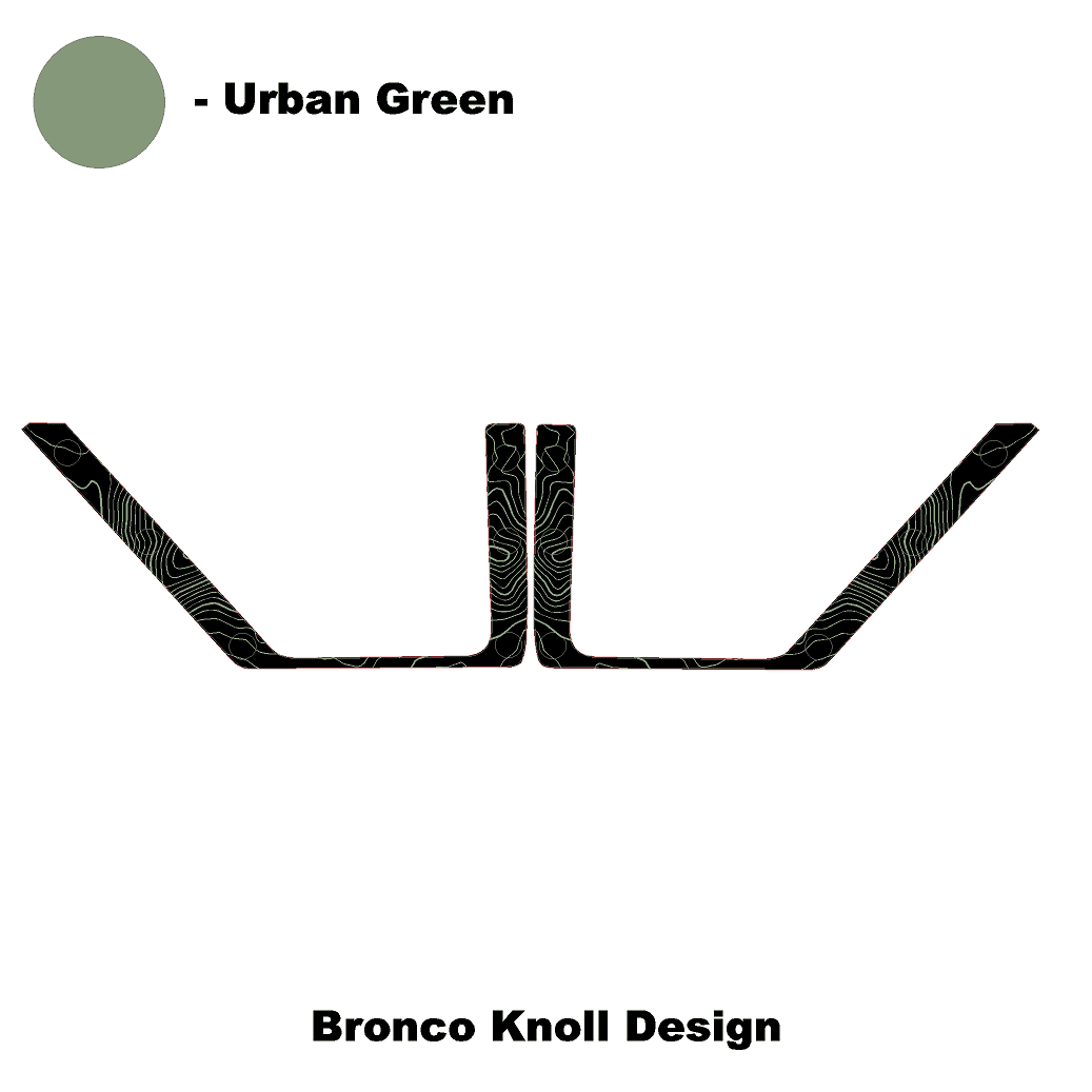 Topo Rear Door Net Trim Overlay Kit (Printed Series) - 2021+ Bronco - Speedlogix