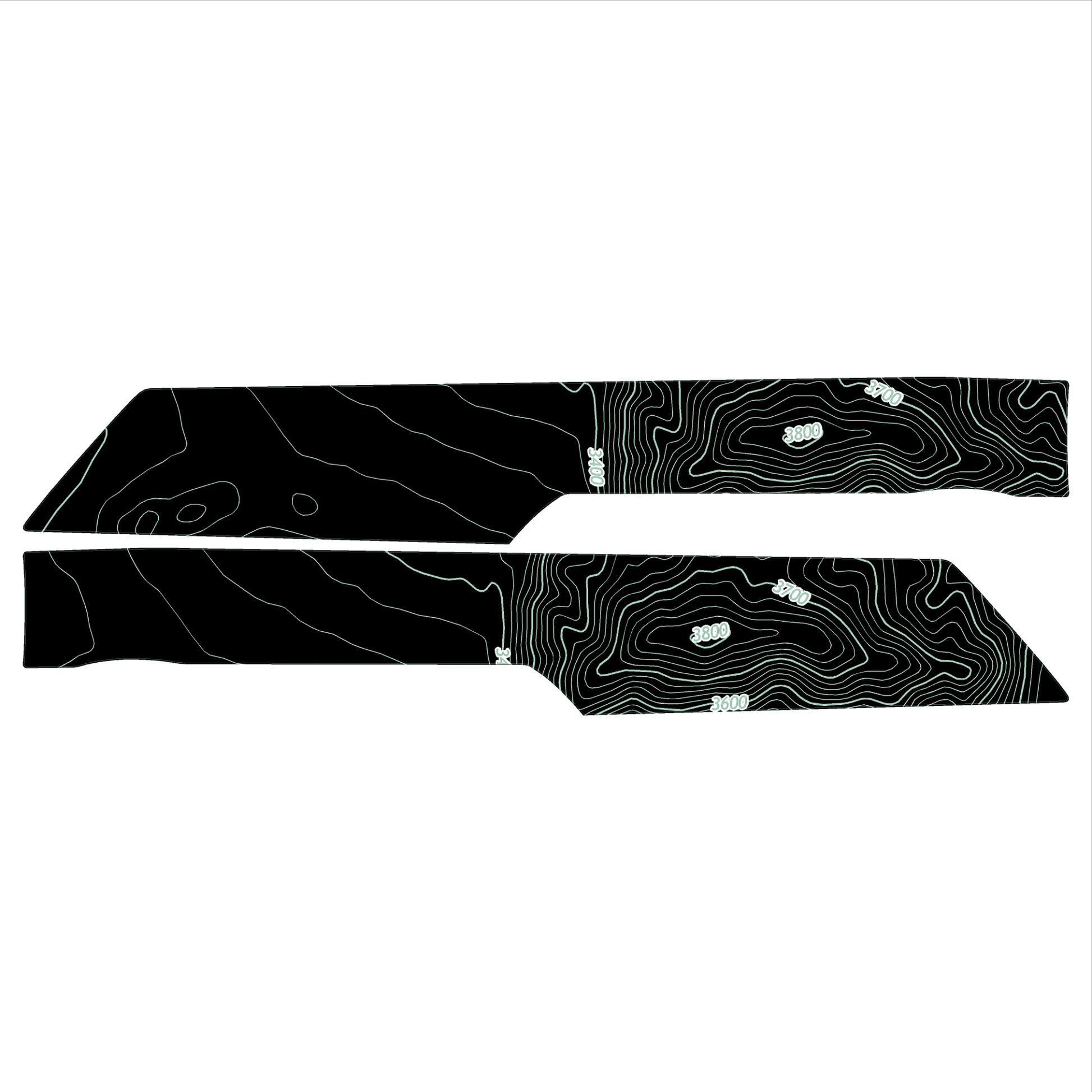 Topo Rear Interior Lower Door Card Insert Overlays (Printed Series) - 2021+ Bronco 4 Door - Speedlogix