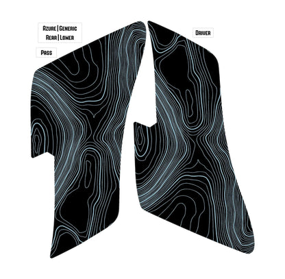 Topo Rear Interior Lower Door Card Insert Overlays (Printed Series) - 2021+ Bronco 4 Door - Speedlogix