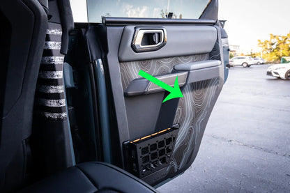 Topo Rear Interior Lower Door Card Insert Overlays (Printed Series) - 2021+ Bronco 4 Door - Speedlogix