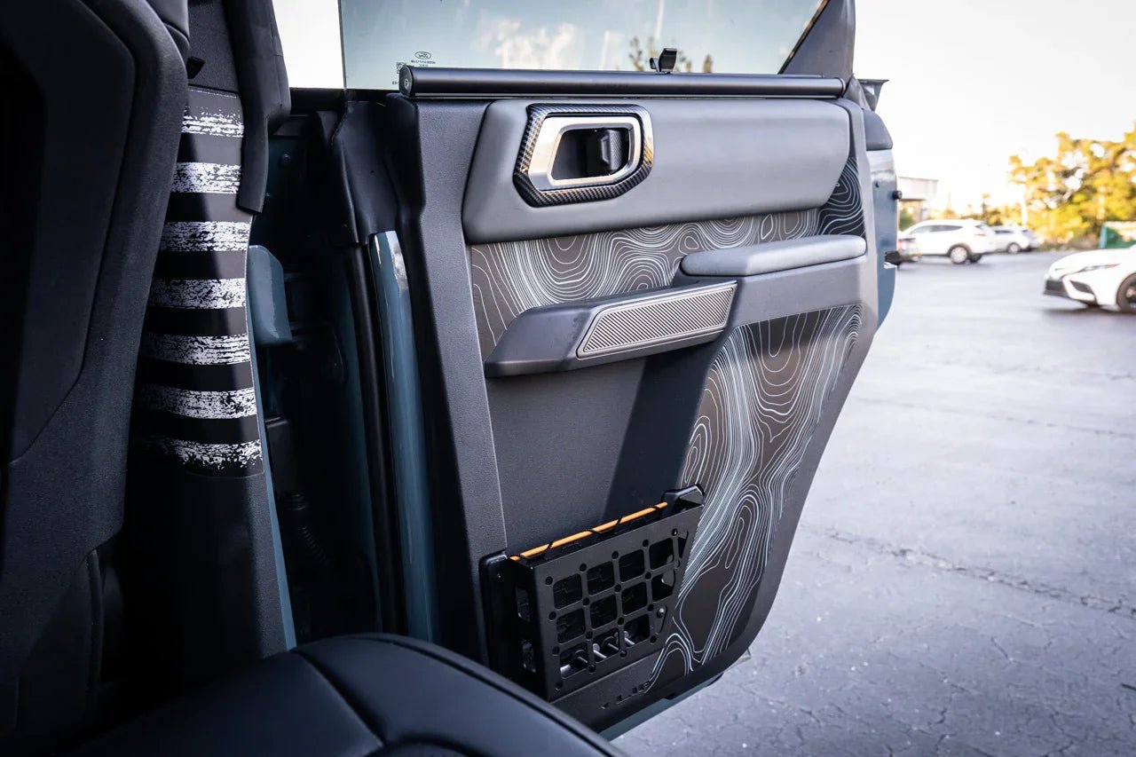Topo Rear Interior Lower Door Card Insert Overlays (Printed Series) - 2021+ Bronco 4 Door - Speedlogix