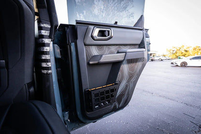 Topo Rear Interior Lower Door Card Insert Overlays (Printed Series) - 2021+ Bronco 4 Door - Speedlogix