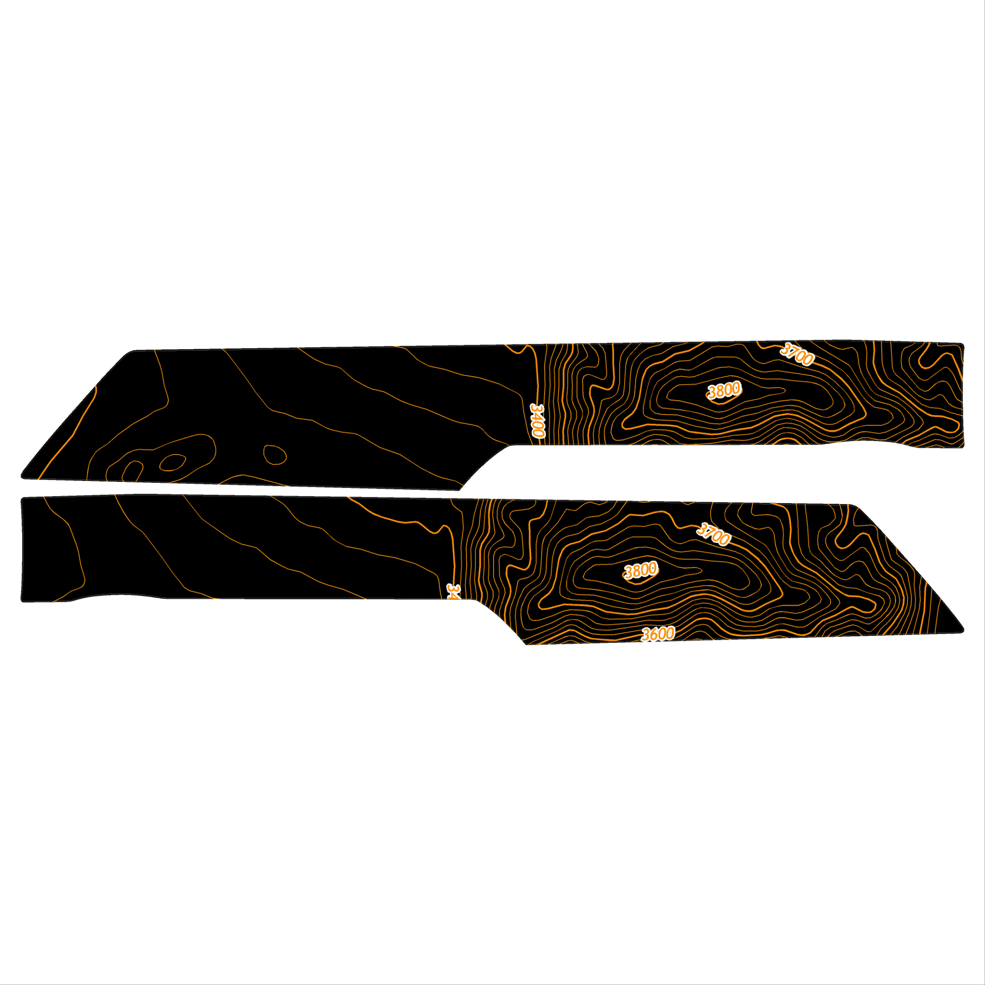 Topo Rear Interior Upper Door Card Insert Overlays (Printed Series) - 2021+ Bronco 4 Door - Speedlogix