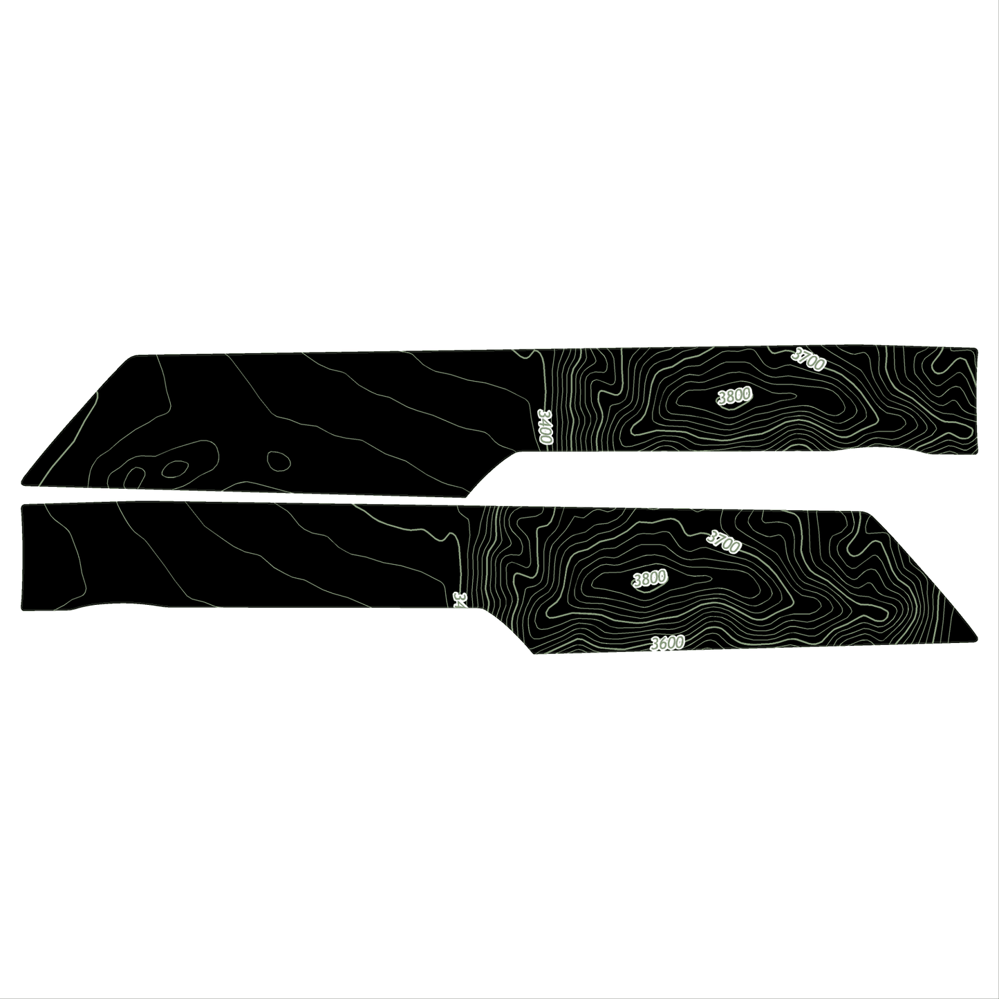 Topo Rear Interior Upper Door Card Insert Overlays (Printed Series) - 2021+ Bronco 4 Door - Speedlogix