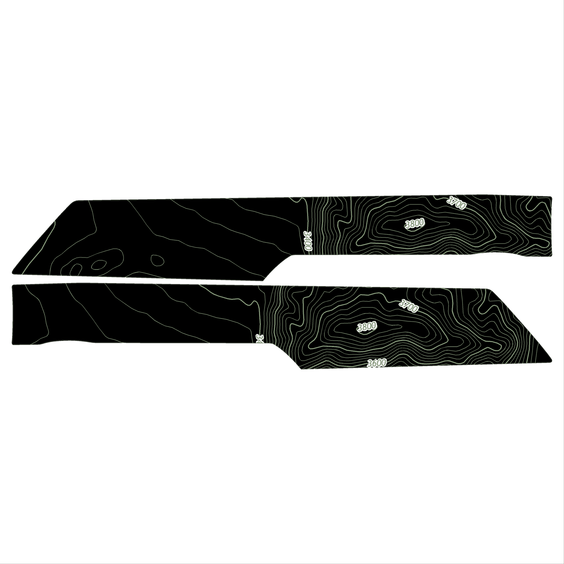 Topo Rear Interior Upper Door Card Insert Overlays (Printed Series) - 2021+ Bronco 4 Door - Speedlogix