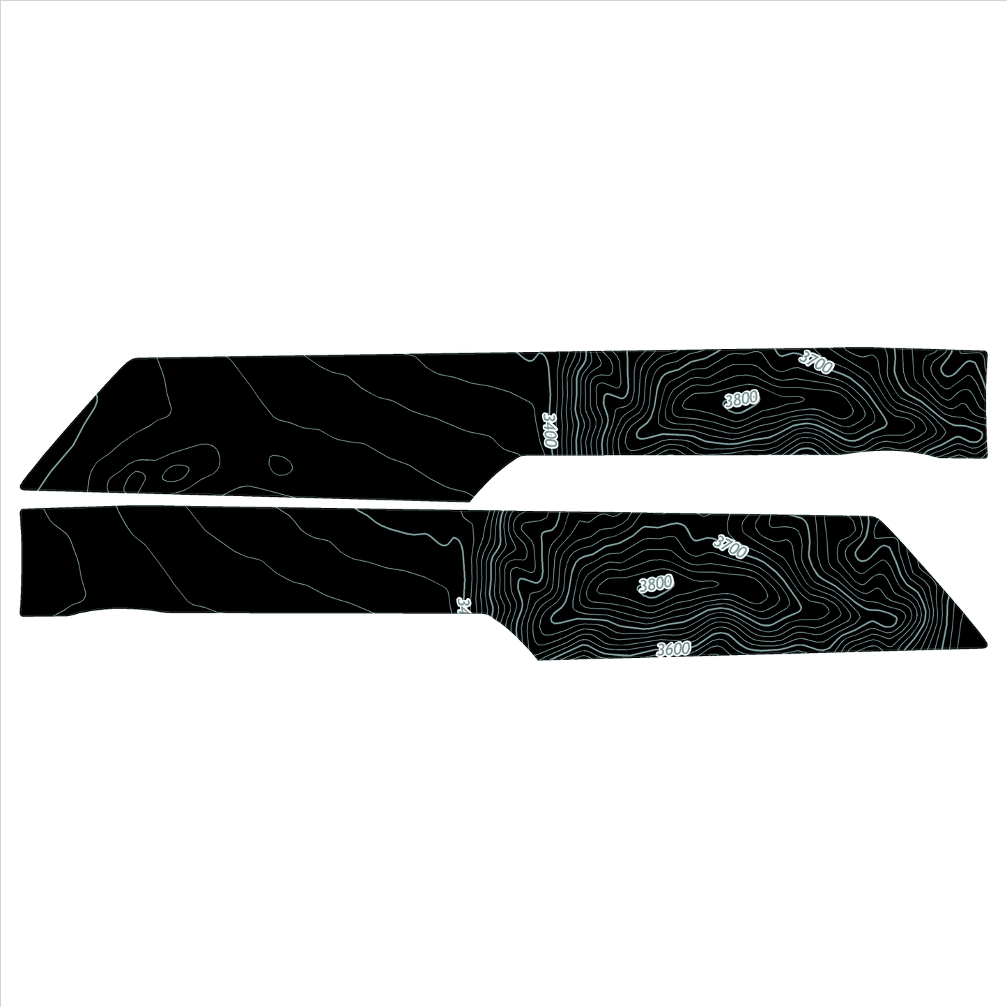 Topo Rear Interior Upper Door Card Insert Overlays (Printed Series) - 2021+ Bronco 4 Door - Speedlogix