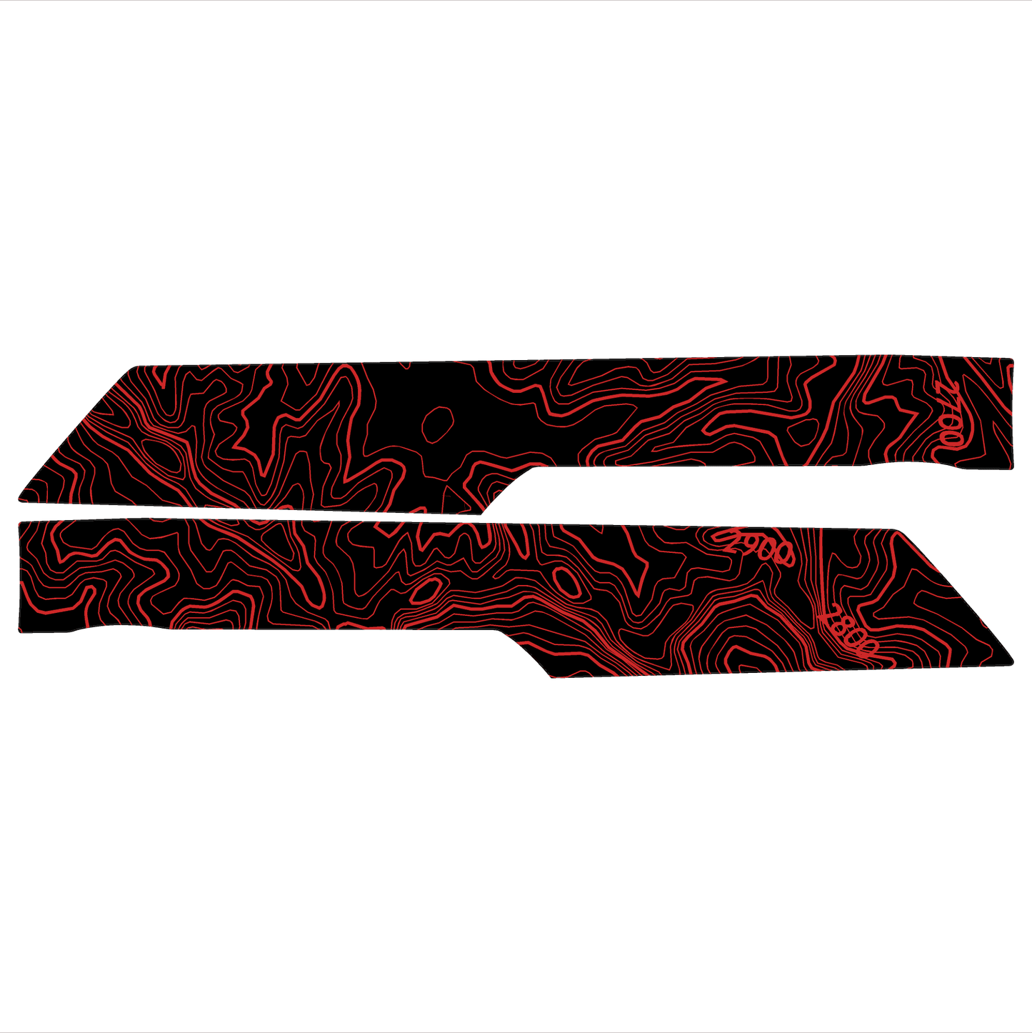 Topo Rear Interior Upper Door Card Insert Overlays (Printed Series) - 2021+ Bronco 4 Door - Speedlogix