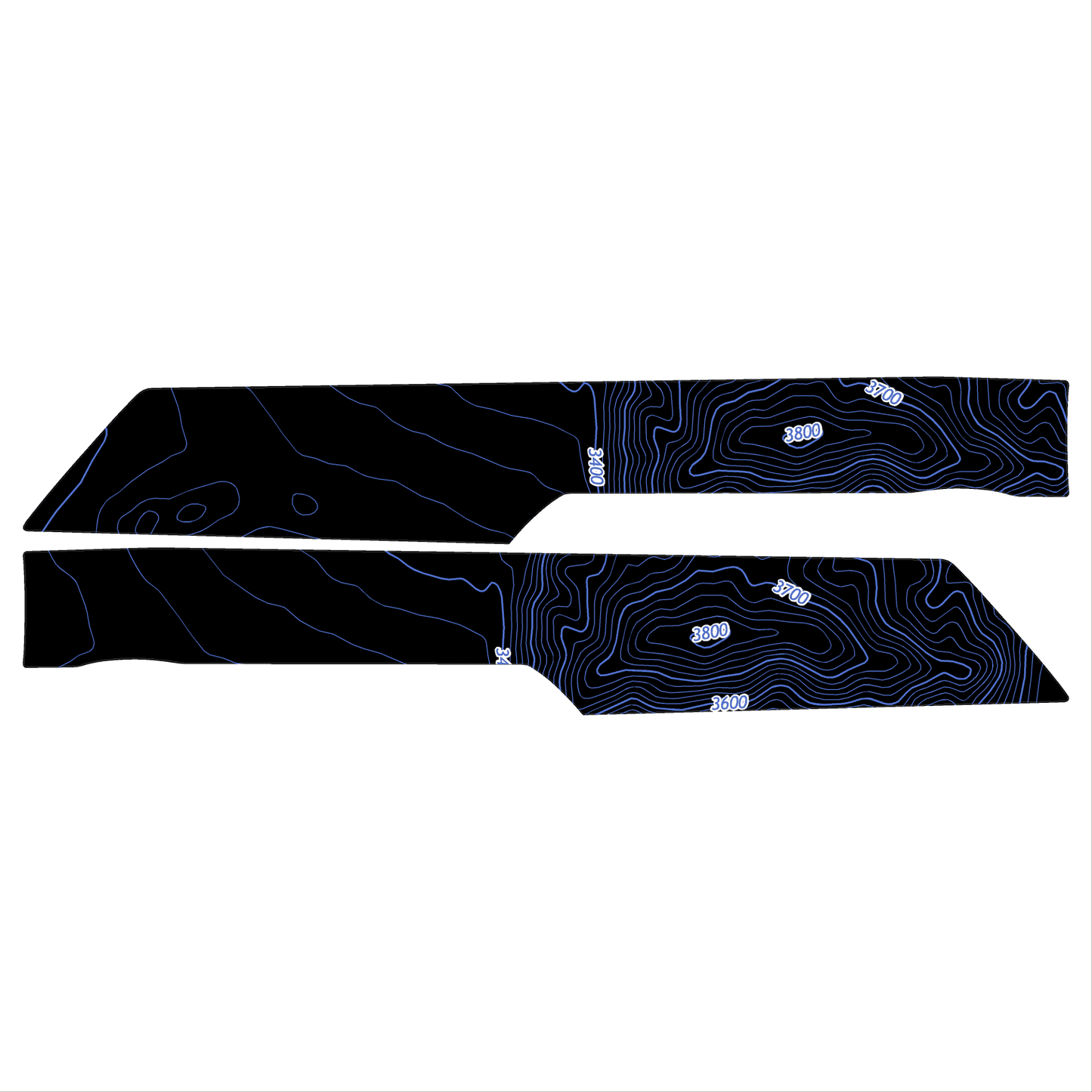 Topo Rear Interior Upper Door Card Insert Overlays (Printed Series) - 2021+ Bronco 4 Door - Speedlogix