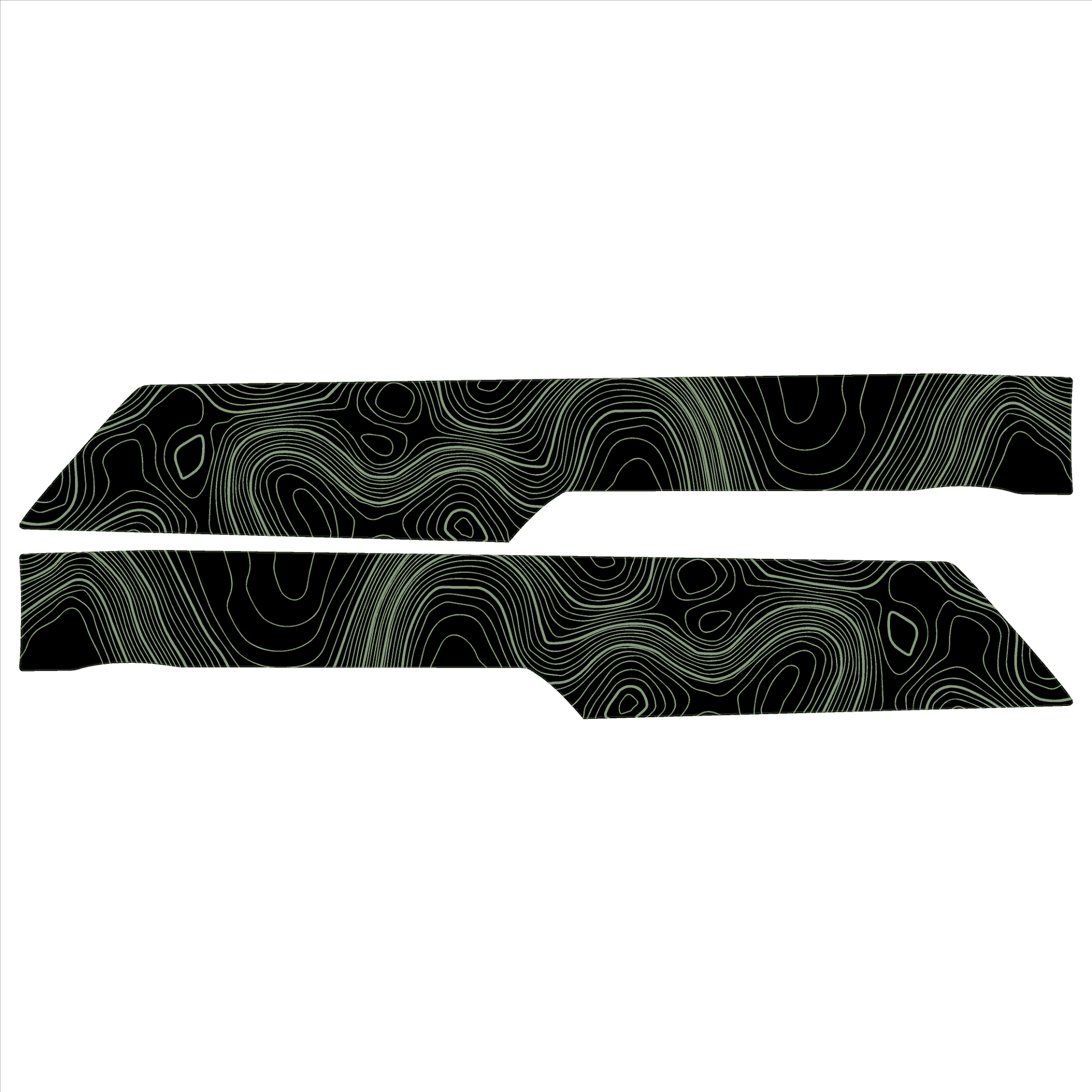 Topo Rear Interior Upper Door Card Insert Overlays (Printed Series) - 2021+ Bronco 4 Door - Speedlogix
